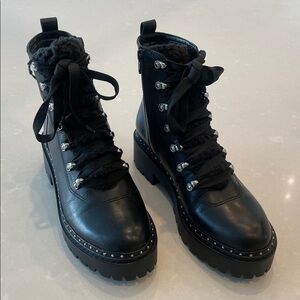 Steve Madden Leather Combat Boots